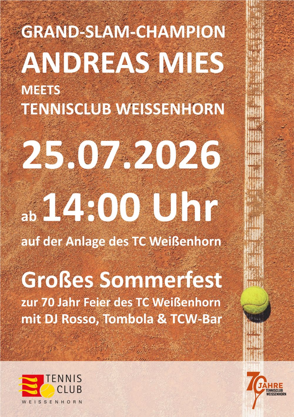 Plakat 70 Jahr Feier TCW